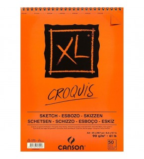 Canson Croquıs XL Eskiz 90 GR Üsten Spiralli A4 50 YP