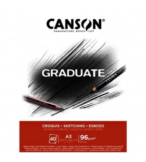 Canson Eskiz Bloğu Graduate Croquıs 40 Syf A3 96 GR
