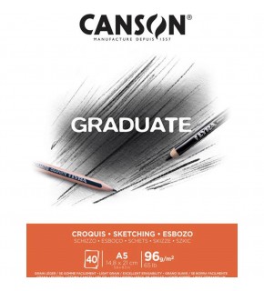 Canson Eskiz Bloğu Graduate Croquıs 40 Syf A5 96 GR
