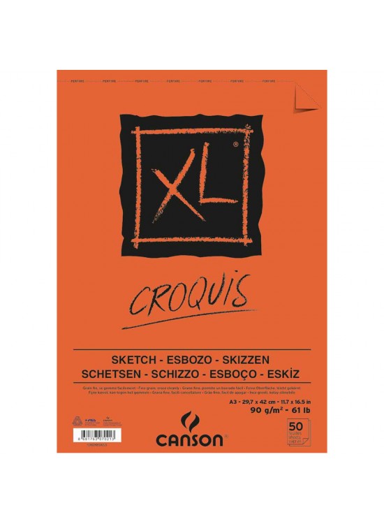Canson Eskiz Croquıs XL 90 Gr Üsten Spiralli A3 50 YP