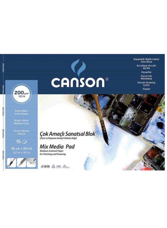 Canson Fınface 1557 Resim Blokları Çok Amaçlı 200 GR 35x50 15 YP Canson Fınface 1557 Resim Blokları Çok Amaçlı 200 GR 35x50 15 YP