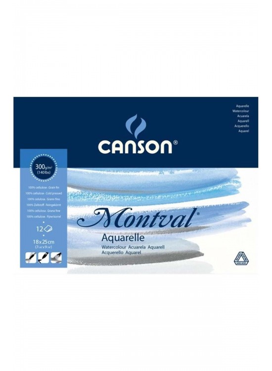 Canson Montval Sulu Boya Blok Pad Canmontv 12 Syf 18x25 300 GR