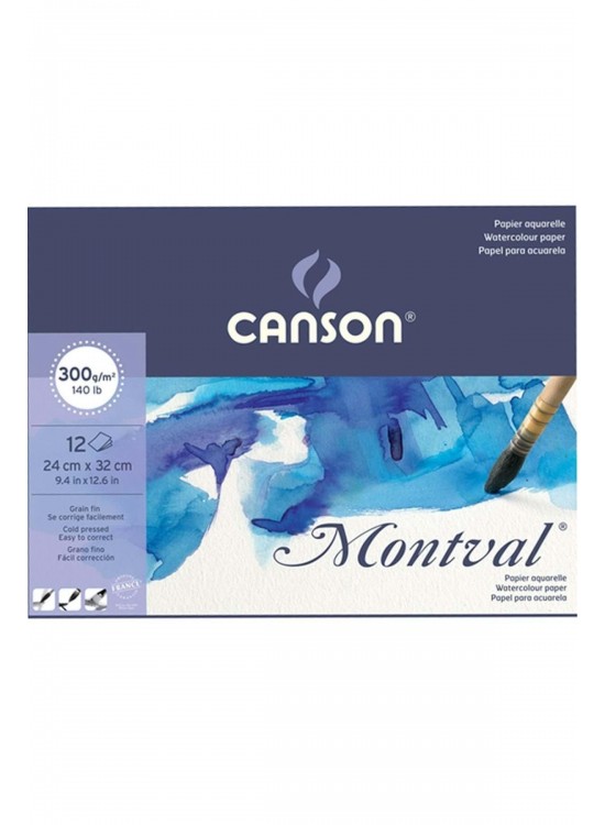 Canson Montval Sulu Boya Blok Pad Canmontv 12 Syf 24x32 300 GR Canson Montval Sulu Boya Blok Pad Canmontv 12 Syf 24x32 300 GR