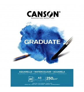 Canson Sulu Boya Bloğu Graduate 20 Syf A3 250 GR