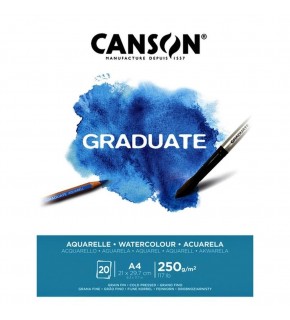 Canson Sulu Boya Bloğu Graduate 20 Syf A4 250 GR
