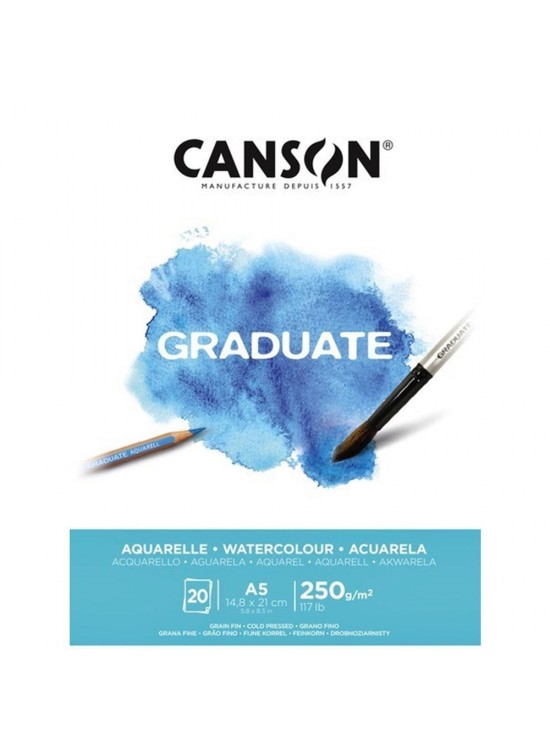 Canson Sulu Boya Bloğu Graduate 20 Syf A5 250 GR