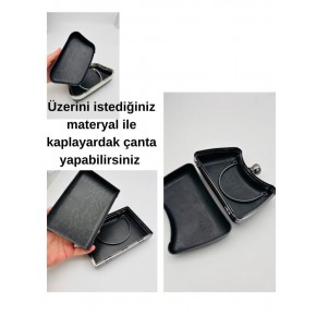 Çanta Aksesuar Abiye Çanta Kalıbı Tektaşlı Light Gold Metalli  (NO:65)