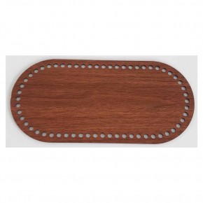 Çanta Aksesuar Ahşap 25X12 Cm Oval Çanta Tabanı (Koyu Renk)