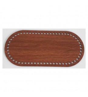 Çanta Aksesuar Ahşap 25X12 Cm Oval Çanta Tabanı (Koyu Renk)