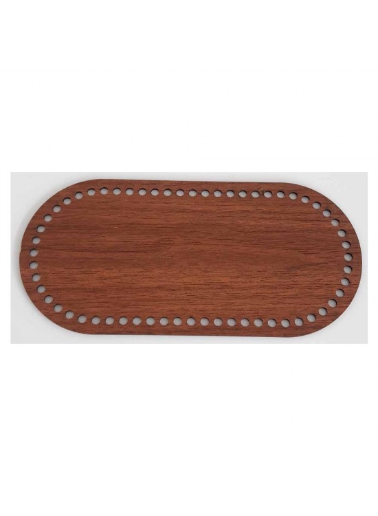 Çanta Aksesuar Ahşap 25X12 Cm Oval Çanta Tabanı (Koyu Renk)