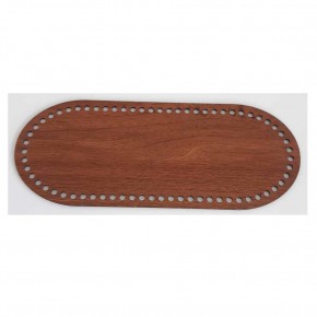 Çanta Aksesuar Ahşap 30X12 Cm Oval Çanta Tabanı (Koyu Renk)