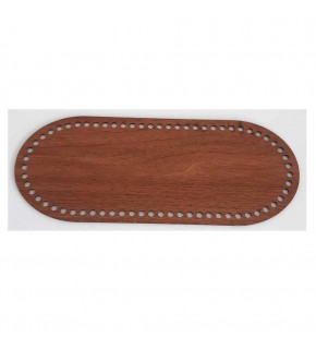 Çanta Aksesuar Ahşap 30X12 Cm Oval Çanta Tabanı (Koyu Renk)