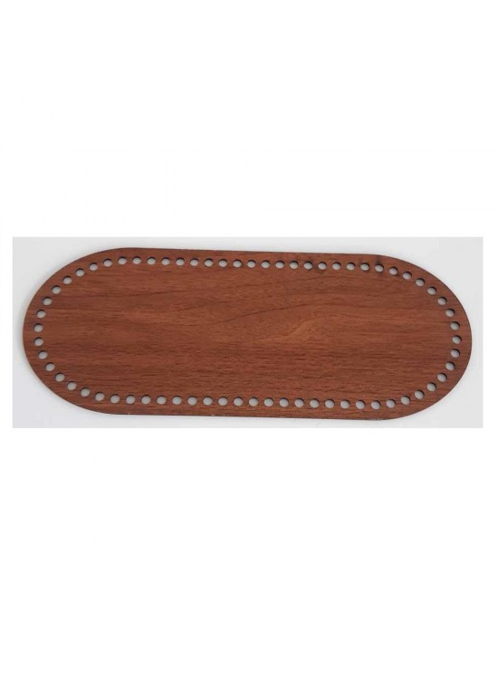 Çanta Aksesuar Ahşap 30X12 Cm Oval Çanta Tabanı (Koyu Renk)