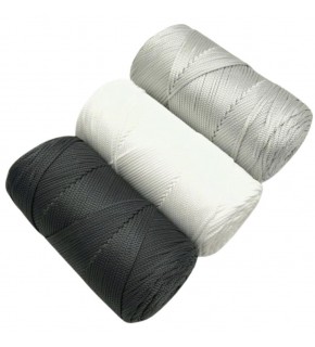 Çanta Aksesuar Polyester Makrome Set  (Koyu Gri, Açık Gri, Beyaz)