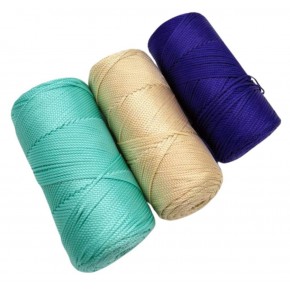 Çanta Aksesuar Polyester Makrome Set  (Mor, Bej, Su Yeşili)