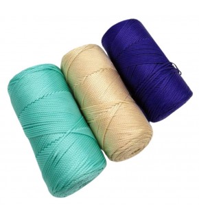 Çanta Aksesuar Polyester Makrome Set  (Mor, Bej, Su Yeşili)