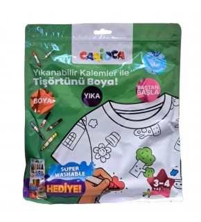 Carioca Boyanabilir Tişört-Keçeli Kalem 3-4 Yaş Ln-80005