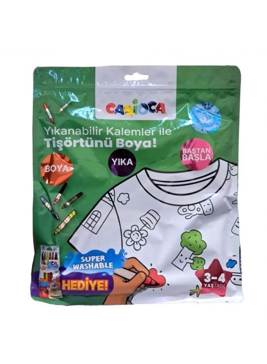 Carioca Boyanabilir Tişört-Keçeli Kalem 3-4 Yaş Ln-80005