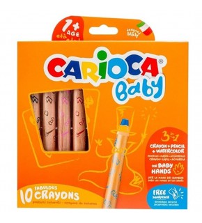 Carioca Jumbo Bebek Ahşap Gövdeli Boya Kalemi 3 In 1 10 Lu 42818