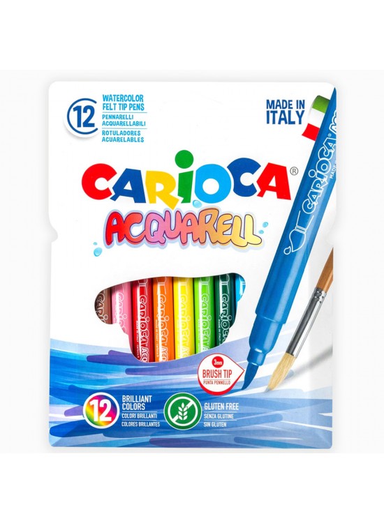 Carioca Keçeli Boya Kalemi Acquarell Fırça Uçlu 12 Li 42747