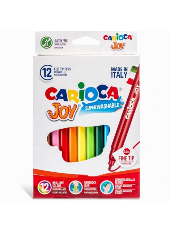 Carioca Keçeli Boya Kalemi Joy Süper Yıkanabilir 12 Li 40614