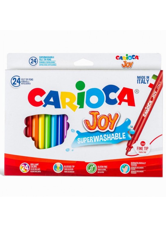 Carioca Keçeli Boya Kalemi Joy Süper Yıkanabilir 24 Lü 40615