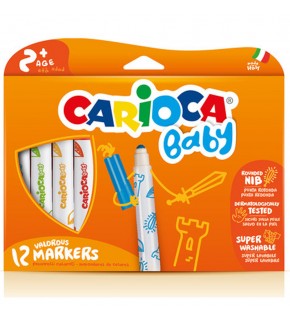 Carioca Keçeli Boya Kalemi Jumbo Bebek Süper Yıkanabilir 12 Li 42814