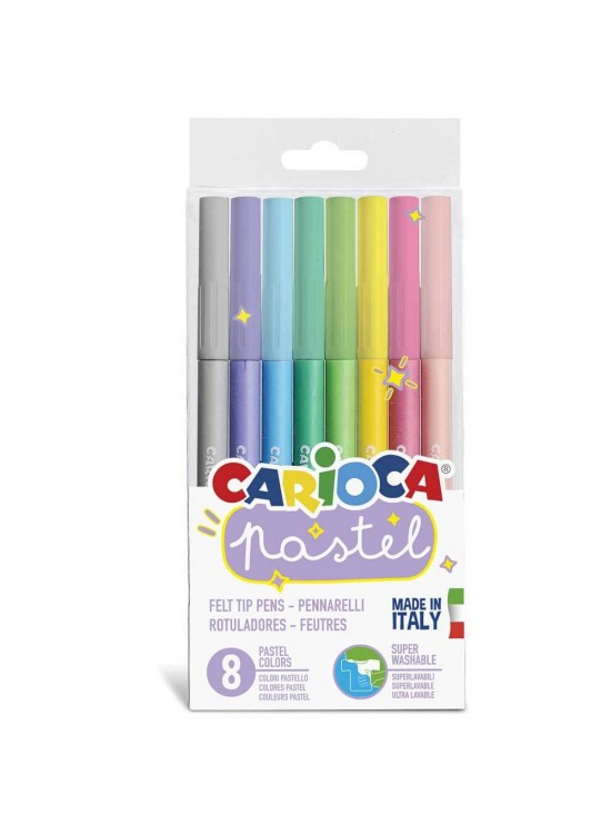 Carioca Keçeli Boya Kalemi Yıkanabilir Pastel Süper 8 Lİ 43032 Carioca Keçeli Boya Kalemi Yıkanabilir Pastel Süper 8 Lİ 43032