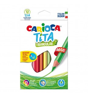 Carioca Kuru Boya Kalemi Tita Maxı Üçgen 12 Li 42791