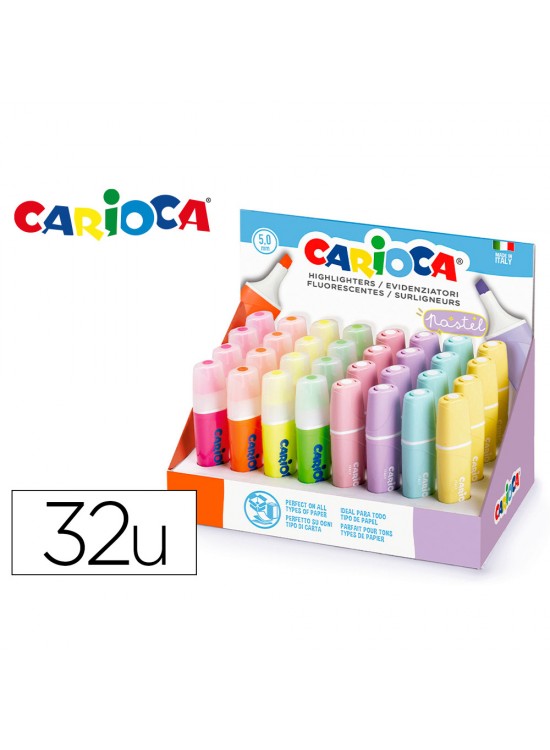 Carioca Pastel+fosforlu İşar.Kalemi 32 Li 8 Renk 43184