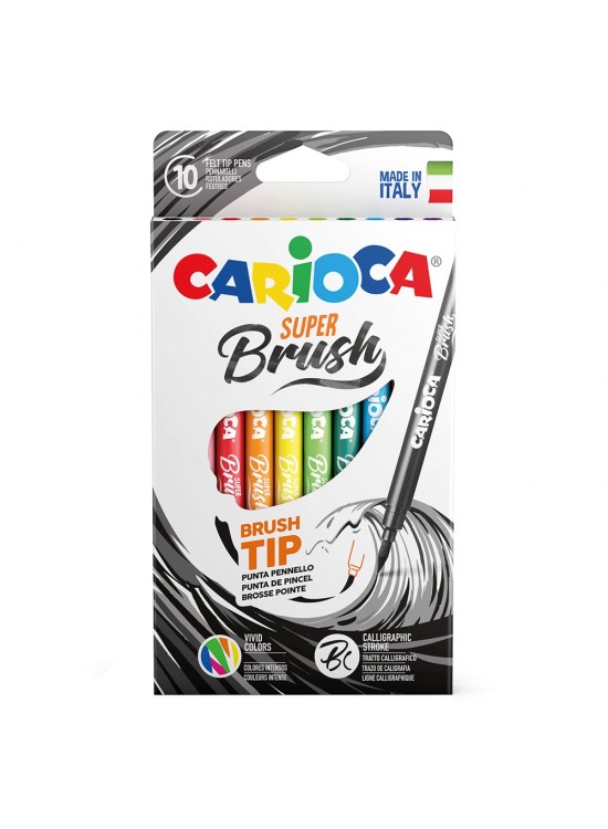 Carioca Super Brush Keçeli Boya Kalemi 10 Lu