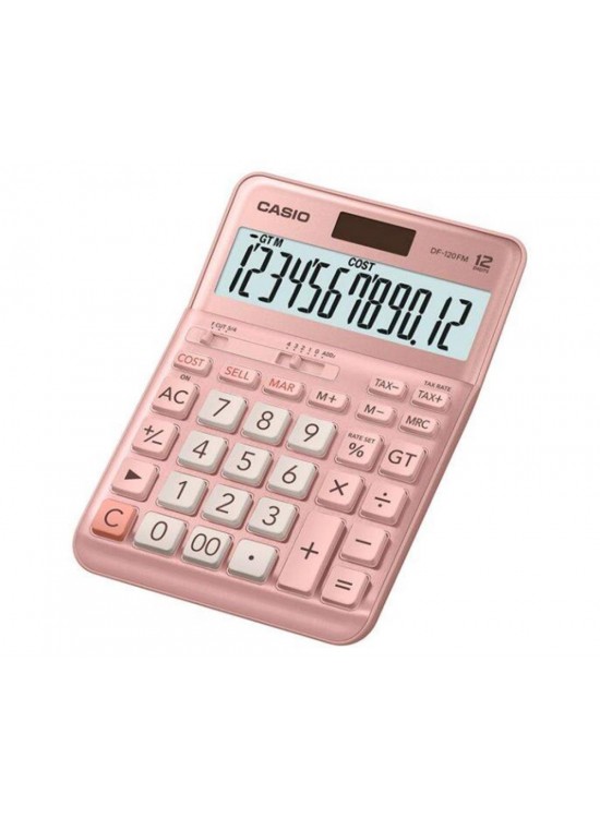 Casio DF-120FM-PK Pembe 12 Hane Masa Üstü Hesap Makinesi Casio DF-120FM-PK Pembe 12 Hane Masa Üstü Hesap Makinesi