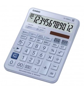 Casio DJ-120D Plus Açık Mavi İşlem Kontrollü 12 Hane Masa Üstü Hesap Makinesi