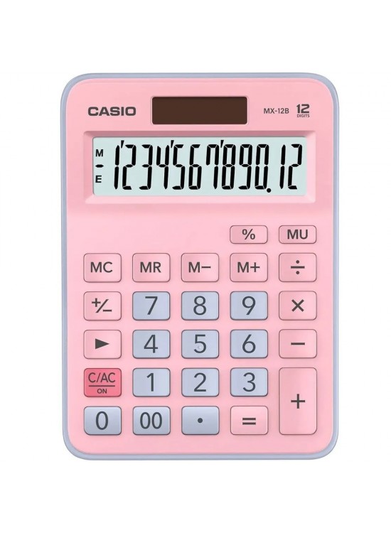 Casio Hesap Makinesi Masa Üstü 12 Hane Açık Pembe+Açık Mavi l MX-12B-PKLB Casio Hesap Makinesi Masa Üstü 12 Hane Açık Pembe+Açık Mavi l MX-12B-PKLB