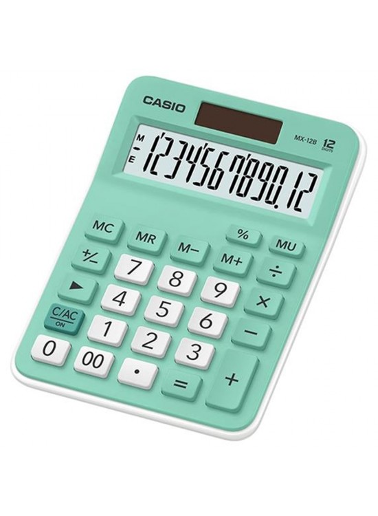 Casio Hesap Makinesi Masa Üstü 12 Hane Açık Yeşil MX-12B-GN Casio Hesap Makinesi Masa Üstü 12 Hane Açık Yeşil MX-12B-GN