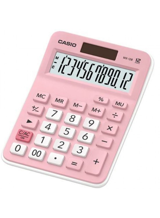 Casio Hesap Makinesi Masa Üstü 12 Hane Pembe MX-12B-PK Casio Hesap Makinesi Masa Üstü 12 Hane Pembe MX-12B-PK