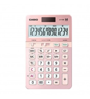 Casio JS-40B-PK Pembe Profesyonel 14 Hane Masa Üstü Hesap Makinesi