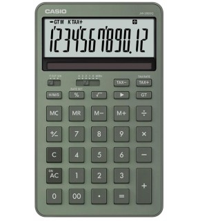 Casio JW-200DQ-GN 12 Hane Puslu Yeşil Masa Üstü Hesap Makinesi