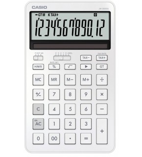 Casio JW-200DQ-WE 12 Hane İpeksi Beyaz Masa Üstü Hesap Makinesi