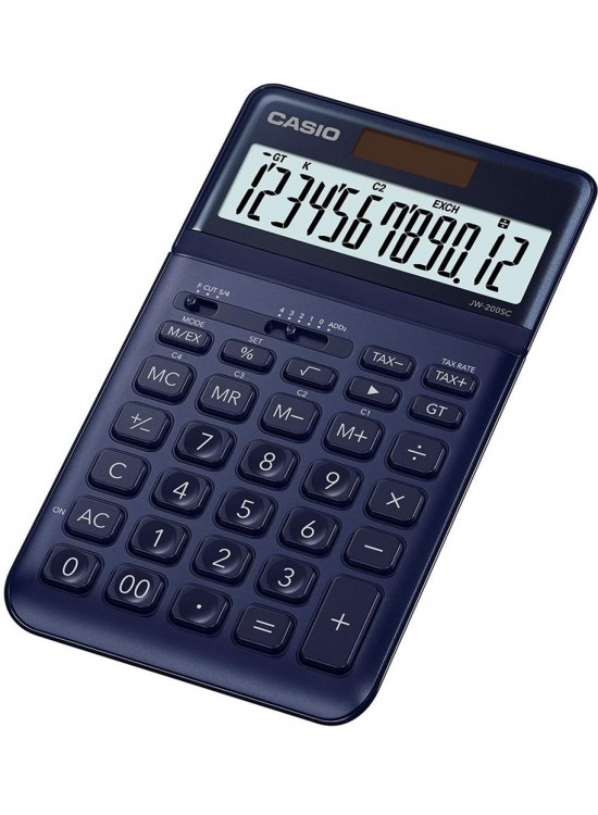 Casio JW-200SC-NY 12 Hane Lacivert Masa Üstü Hesap Makinesi Casio JW-200SC-NY 12 Hane Lacivert Masa Üstü Hesap Makinesi