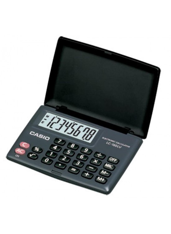 Casio LC-160LV-BK 8 Hane Siyah Cep Tipi Hesap Makinesi