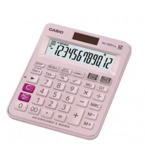 Casio MJ-120D Plus Pembe İşlem Kontrollü 12 Hane Masa Üstü Hesap Makinesi