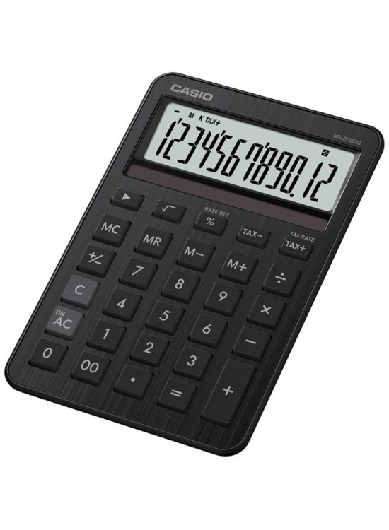 Casio MS-200DQ-BK 12 Hane Beyaz Masa Üstü Hesap Makinesi