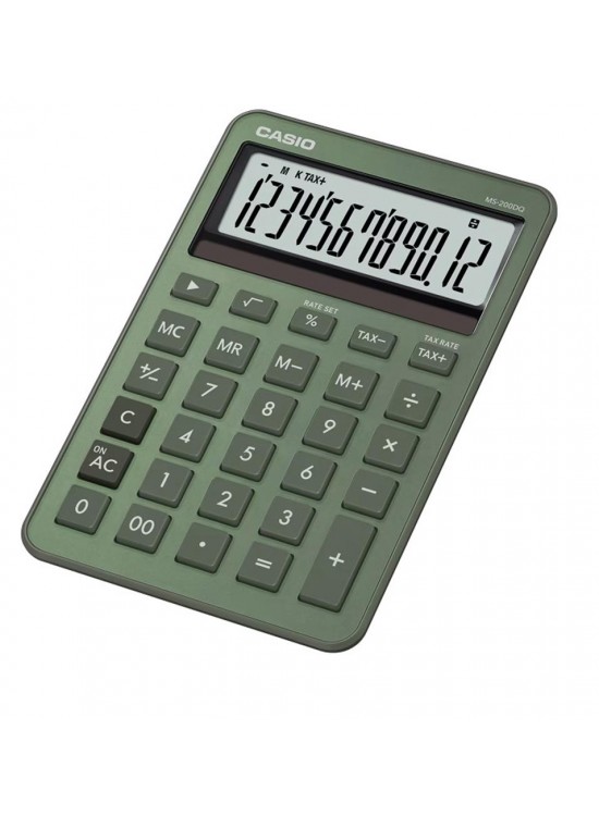Casio MS-200DQ-GN 12 Hane Puslu Yeşil Üstü Hesap Makinesi