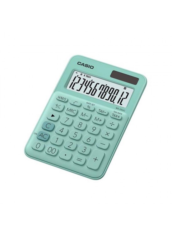 Casio MS-20UC-GN 12 Hane Yeşil Masa Üstü Hesap Makinesi Casio MS-20UC-GN 12 Hane Yeşil Masa Üstü Hesap Makinesi