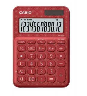 Casio MS-20UC-JRD 12 Hane Kırmızı Desenli Masa Üstü Hesap Makinesi