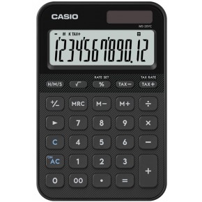 Casio MS-20YC-BK 12 Hane Siyah Masa Üstü Hesap Makinesi