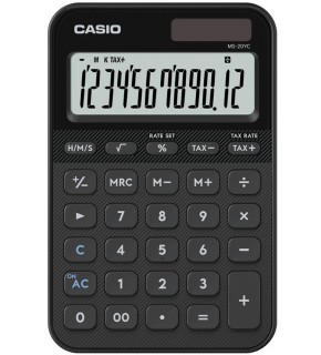 Casio MS-20YC-BK 12 Hane Siyah Masa Üstü Hesap Makinesi