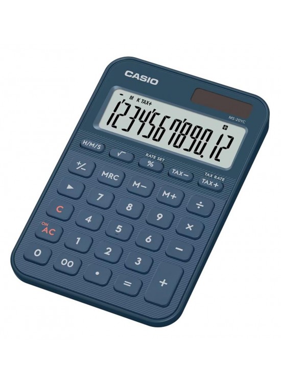 Casio MS-20YC-NY 12 Hane Lacivert Masa Üstü Hesap Makinesi Casio MS-20YC-NY 12 Hane Lacivert Masa Üstü Hesap Makinesi