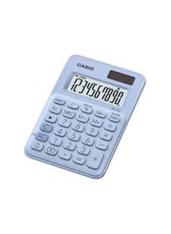 Casio MS-7UC-LB 10 Hane Açık Mavi Masa Üstü Hesap Makinesi Casio MS-7UC-LB 10 Hane Açık Mavi Masa Üstü Hesap Makinesi